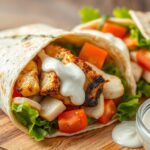 The Ultimate Cheesy Garlic Chicken Wrap!