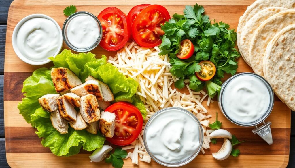 garlic chicken wrap ingredients