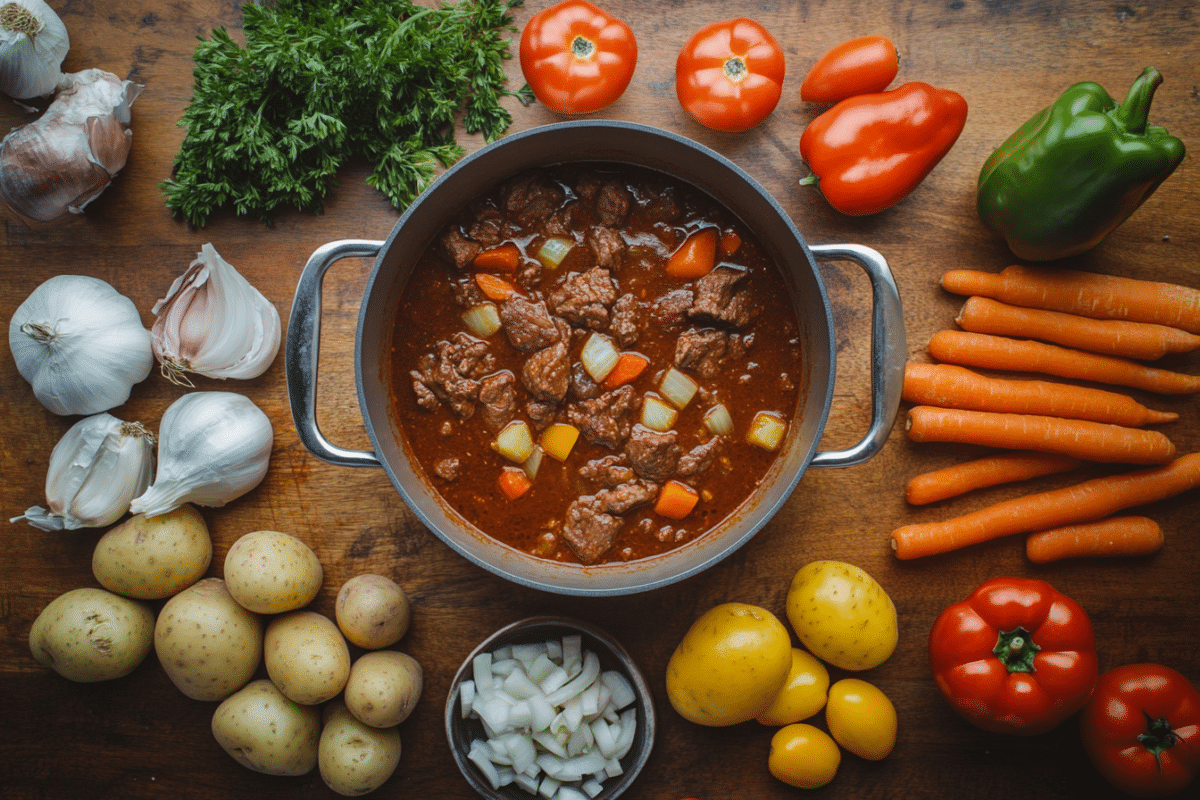 Ingredients for Hungarian Goulash